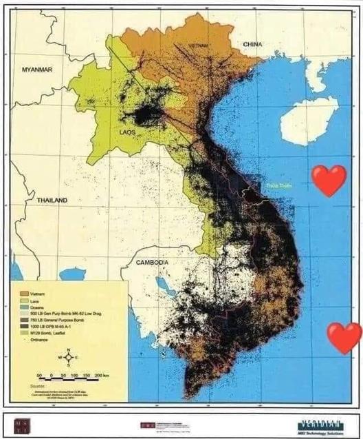 Việt Nam là quốc gia bị ném bom nhiều nhất trong lịch sử thế giới