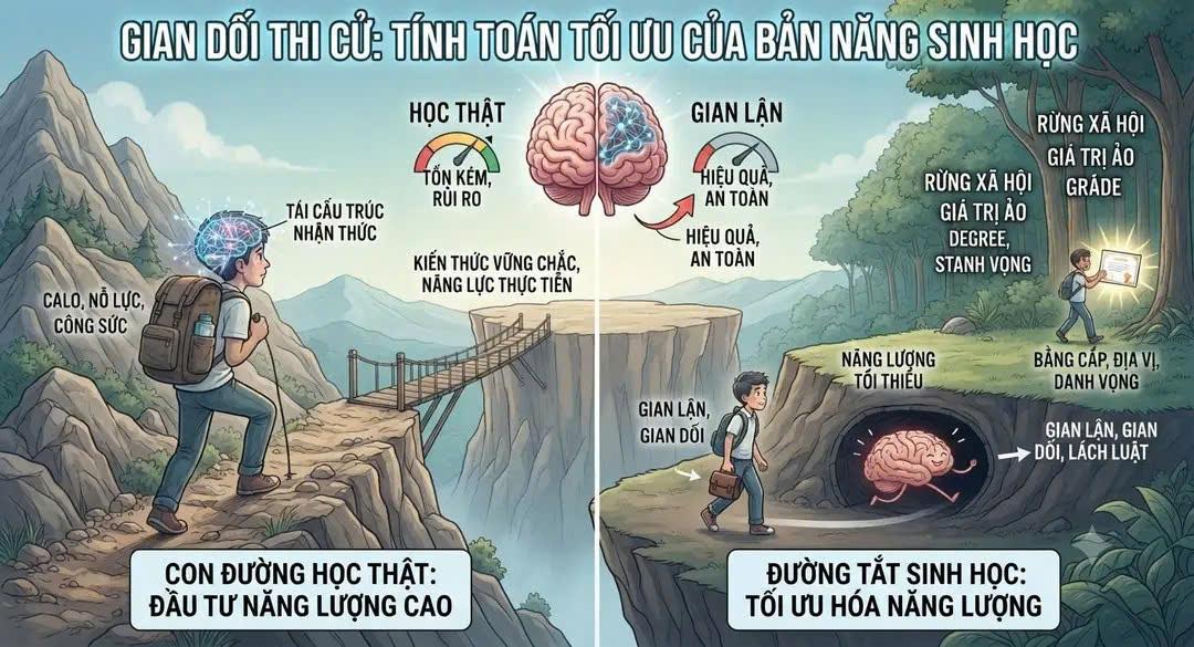 Gian dối thi cử là bản chất sinh học của con người (Về lời của Bộ trưởng Bộ GD và ĐT Hoàng Minh Sơn "học thật, thi thật")