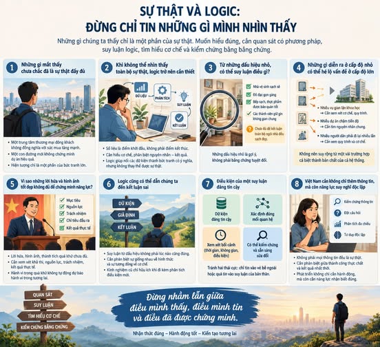 Sự thật và logic: Đừng chỉ tin những gì mình nhìn thấy